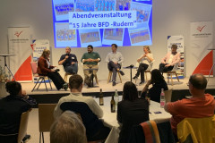 Talkrunde bei der Abendveranstaltung